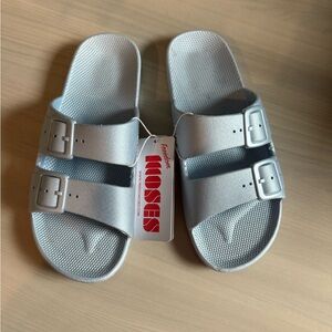 Freedom Moses blue Slide Sandals new sz 8